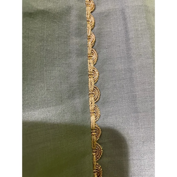 Blue Grey and Gold Embroidered Salwar Kameez - Picture 3 of 5